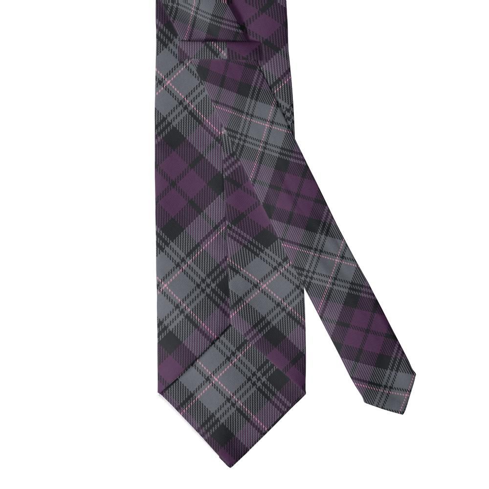 Tollemache - Grey & Plum Estate Tartan Tie – Heather Moor