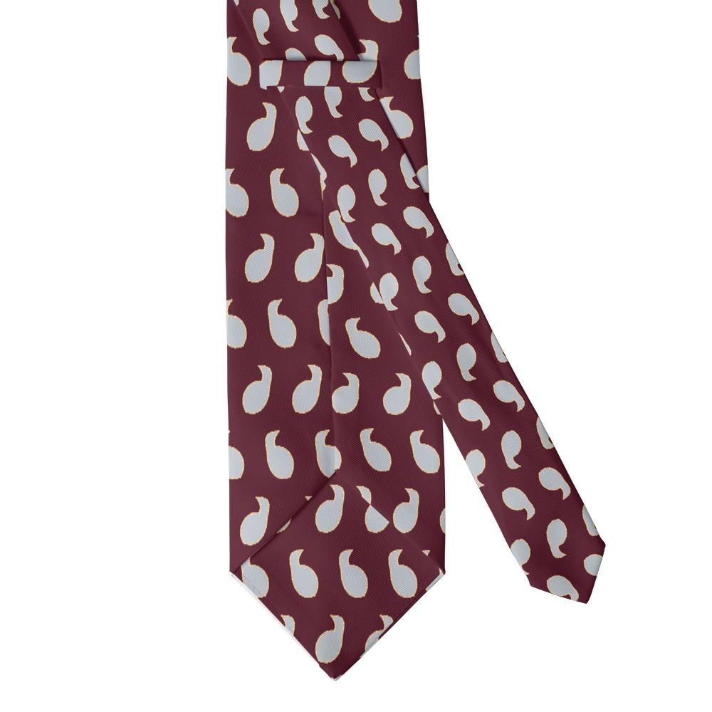 Bembo - Bordeaux & Dove Herringbone Paisley Tie – Scholar's Poise