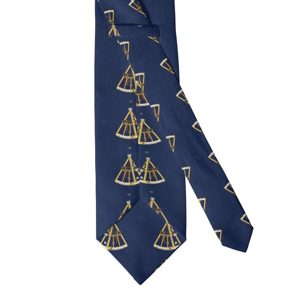 Palffy - Navy & Brass Sextant Tie – Celestial Navigator