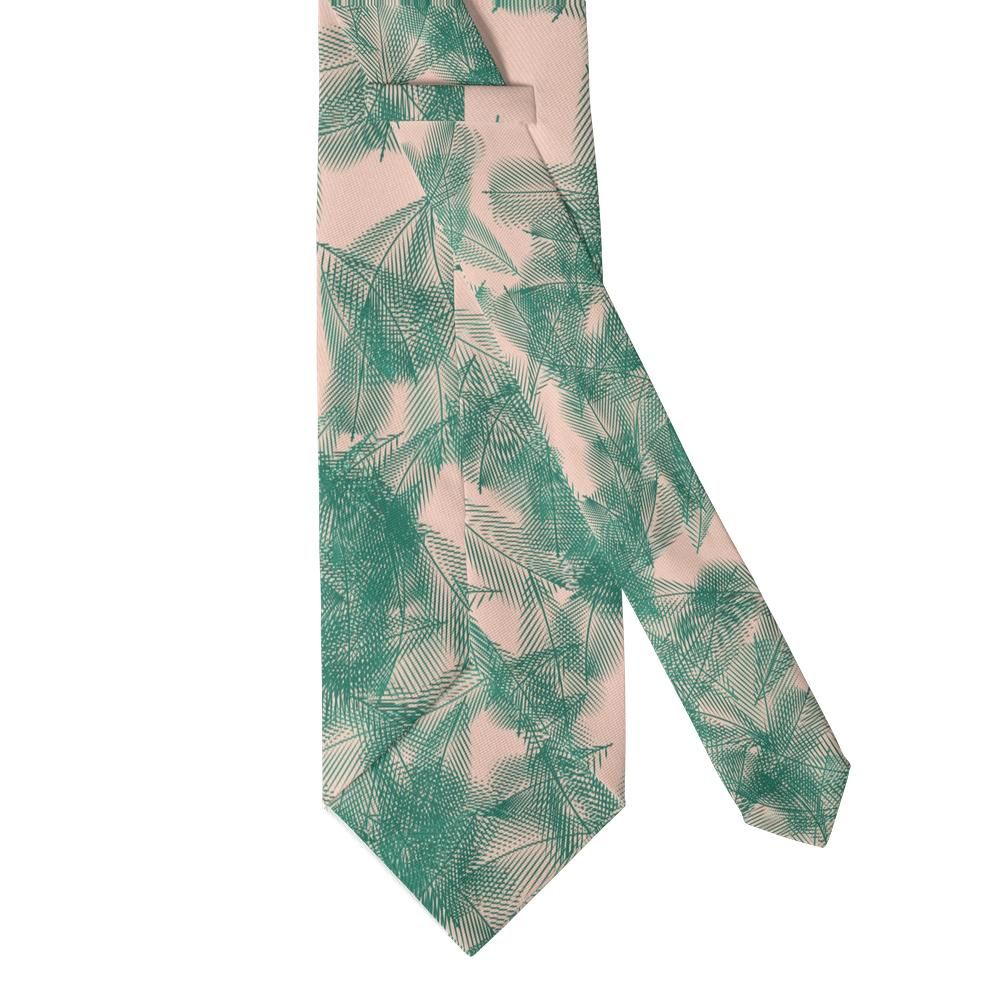 Kaas - Blush & Teal Palm Frond Tie – Tropical Shade