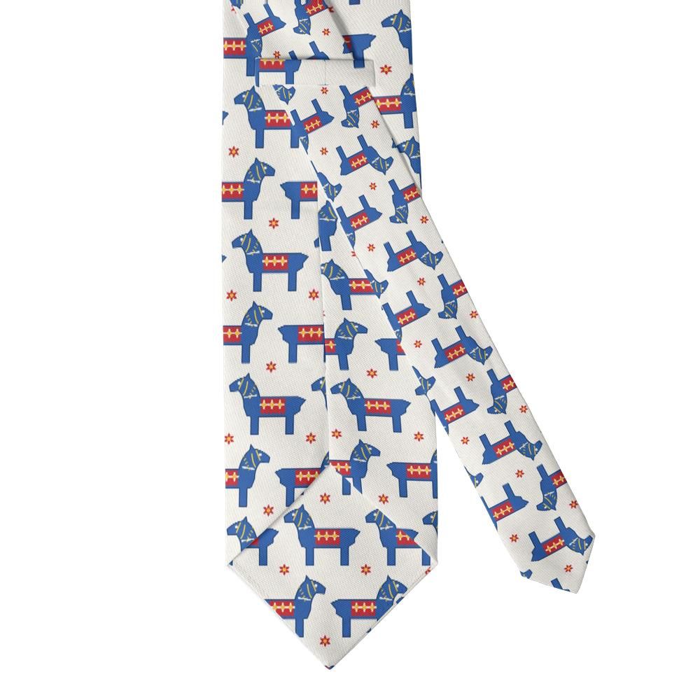 Bryske - Blue & Ivory Dala Horse Tie – Nordic Meadow