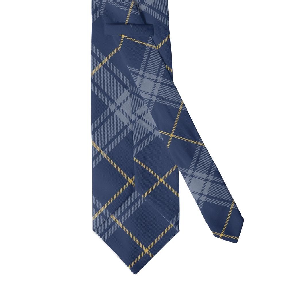Pelham - Navy & Gold Heritage Check Tie – Savile Row