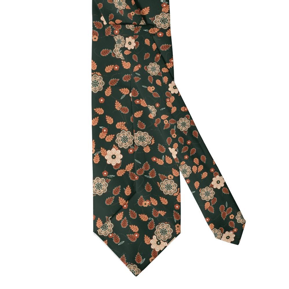 Este - Forest & Rust Floral Tie – Woodland Bloom