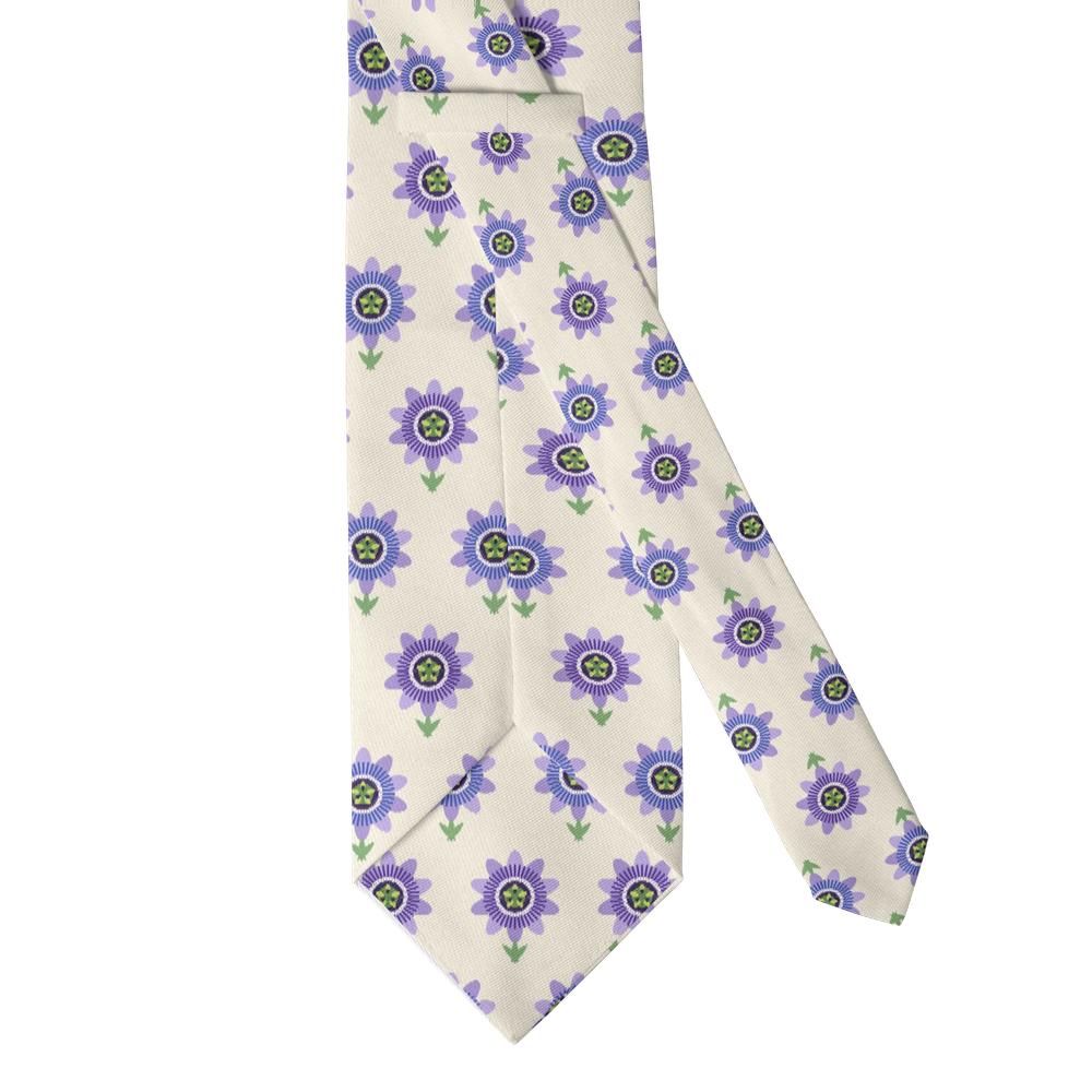 Breuner - Cream & Purple Passionflower Tie – Garden Vine