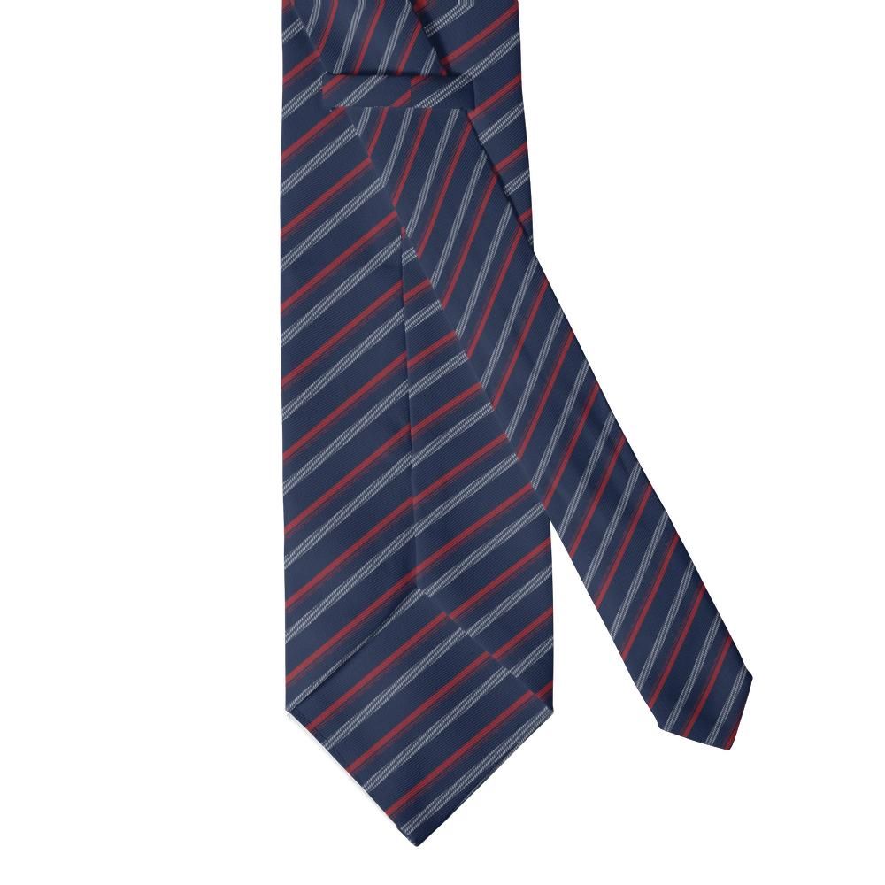 Kortenaer - Navy & Burgundy Regimental Stripe Tie – Heritage Club
