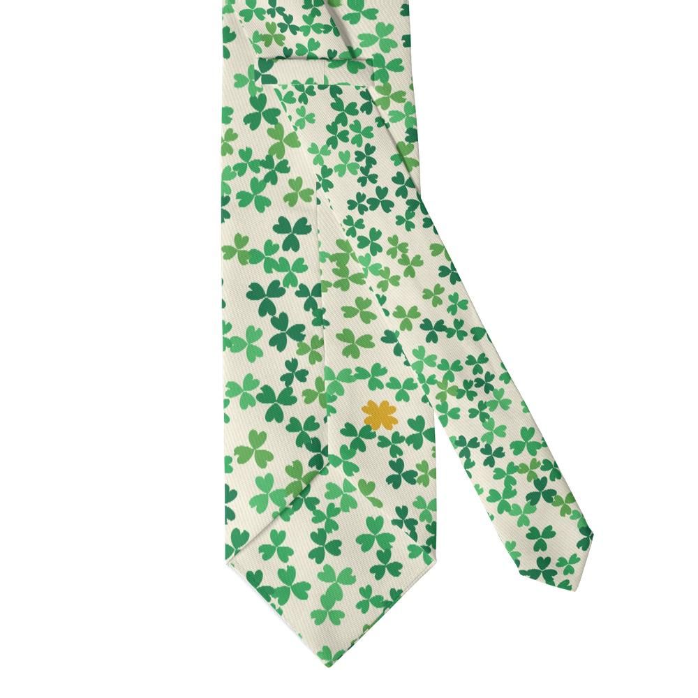 Frijs - Ivory & Green Shamrock Scatter Tie – Emerald Isle