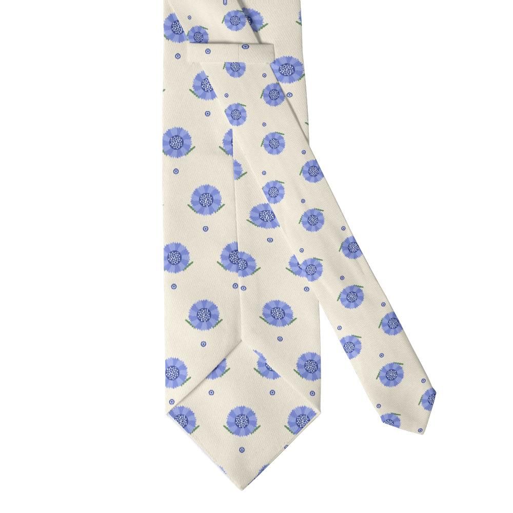 Ledebur - Cream & Blue Scabious Tie – Meadow Edge
