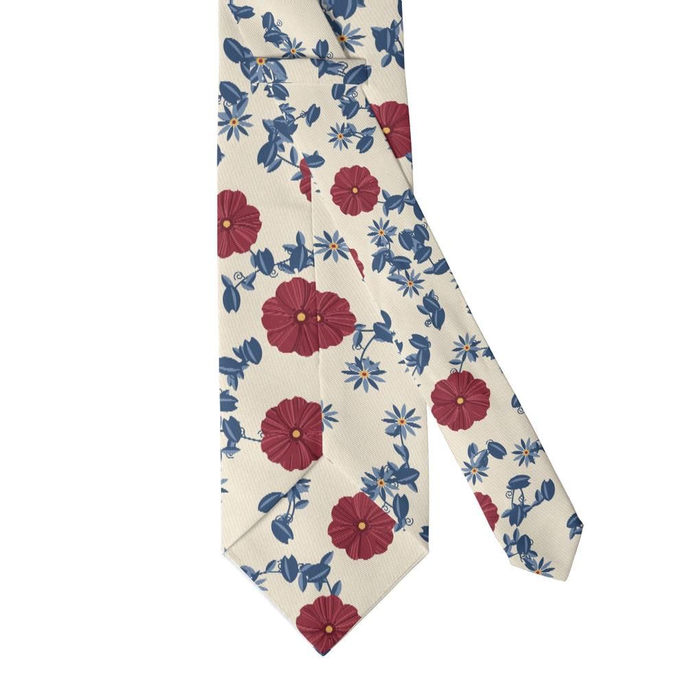 Moltke - Cream & Burgundy Poppy Vine Floral Tie – Manor Parlour