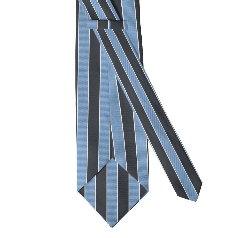 Beck-Friis - Charcoal & Sky Grosgrain Stripe Tie – Modern City Stripe