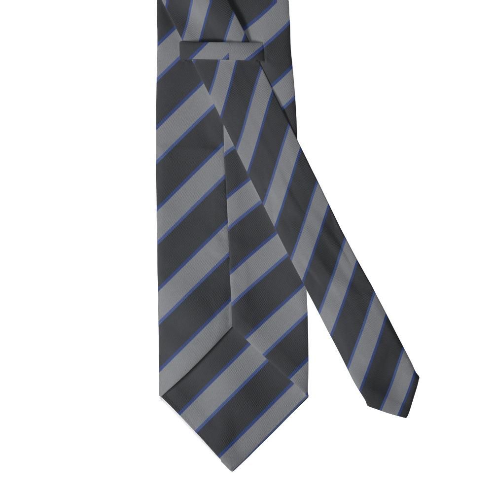 Aubusson - Charcoal & Grey Striped Tie – Executive Minimal