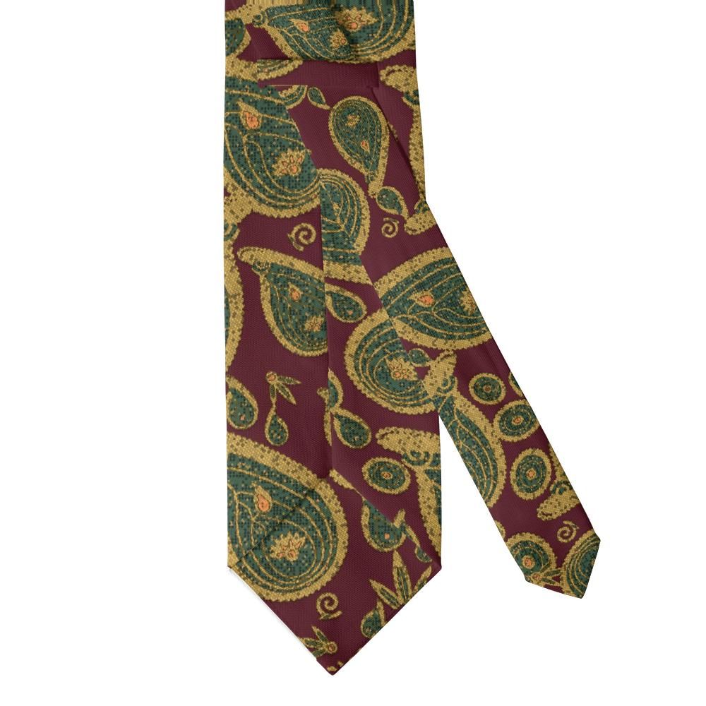 Carafa - Burgundy & Gold Jacquard Paisley Tie – Royal Vintage