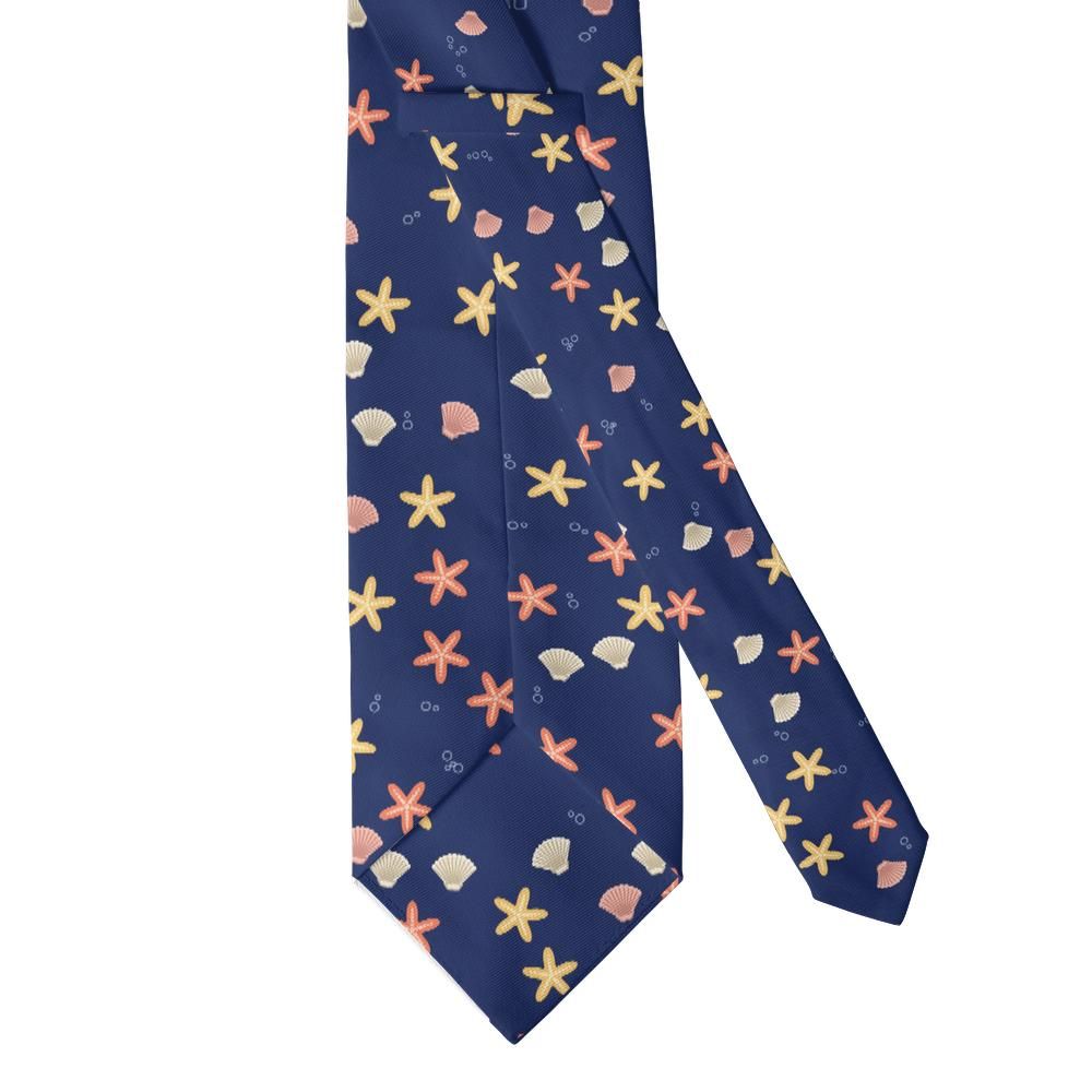 Ramel - Navy Starfish & Seashell Tie – Coastal Evening