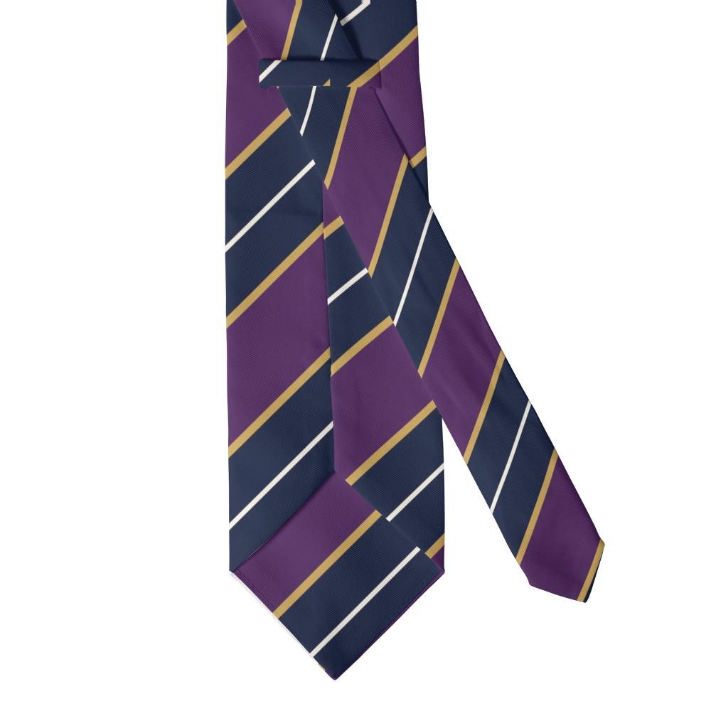 Villeroy - Plum & Navy Regimental Stripe Tie – Heritage Stripes with Regal Depth