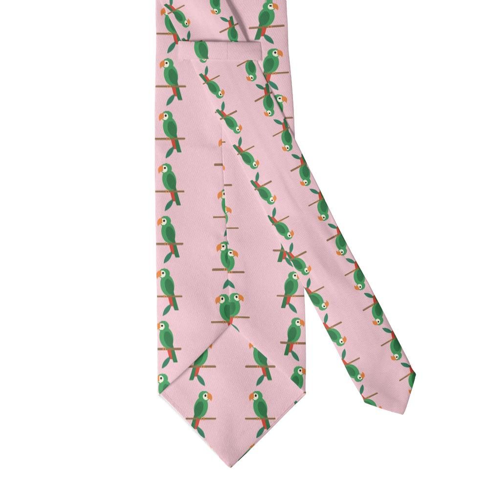 Schaumburg - Pink & Green Parrot Tie – Tropic Lounge