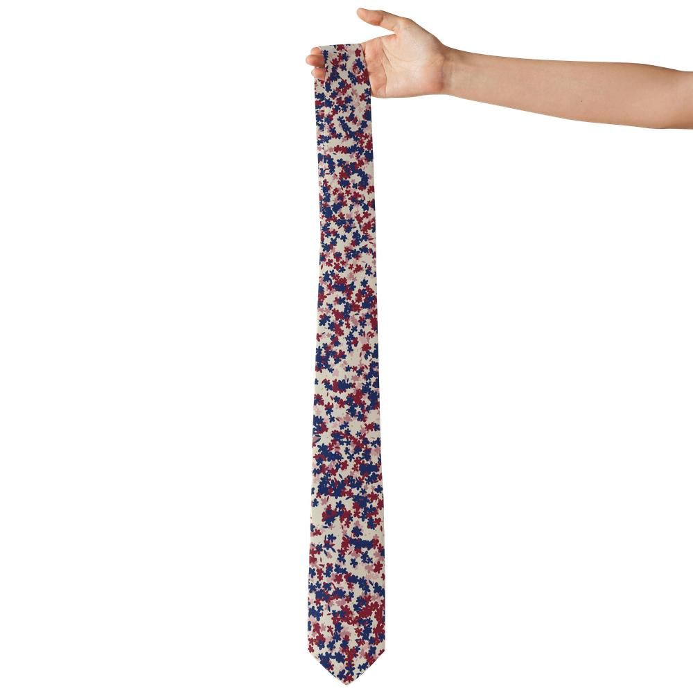 Rantzau - Cream & Navy Painted Blossom Tie – Holstein Spring