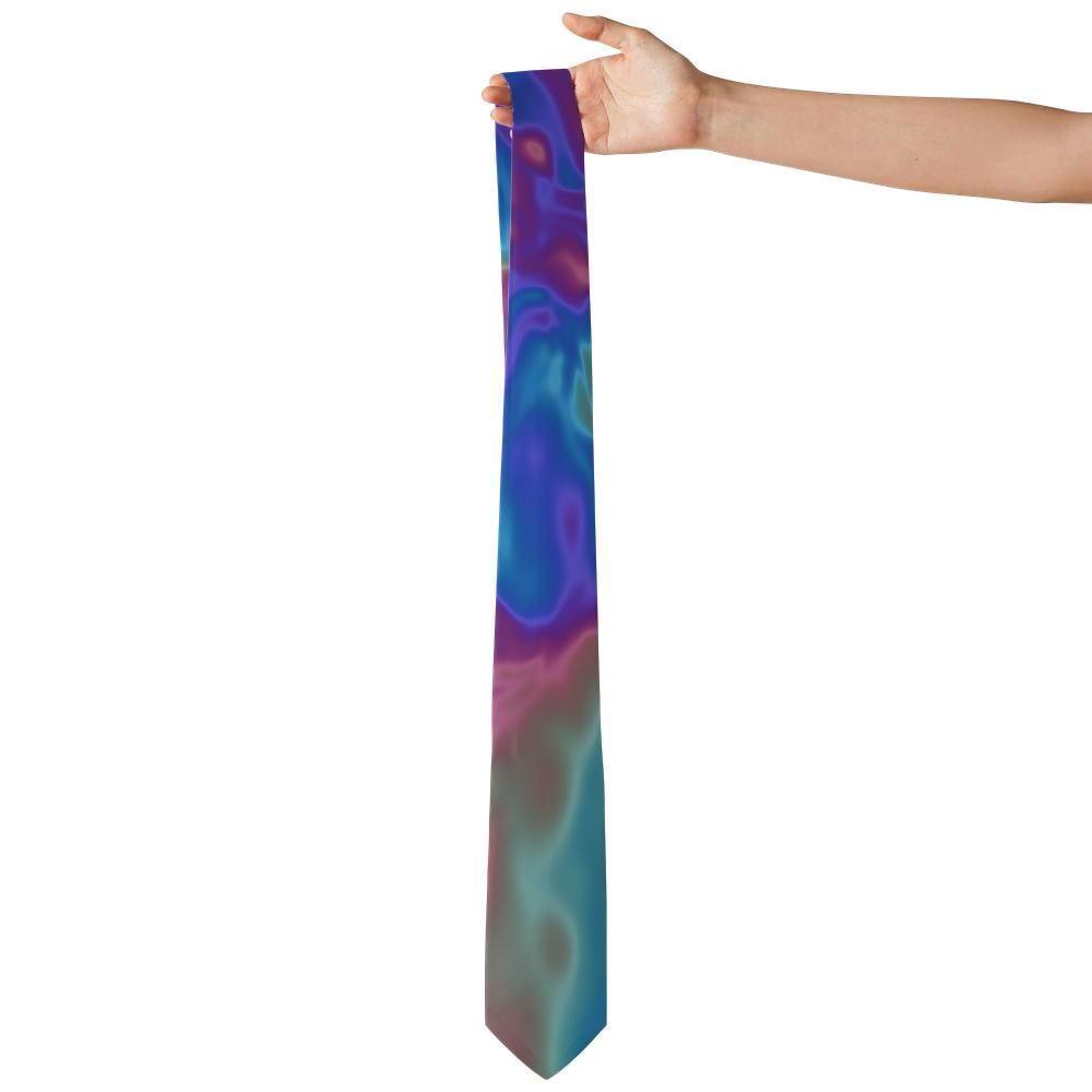 Wachtmeister - Cobalt & Violet Iridescent Swirl Tie – Aurora Night
