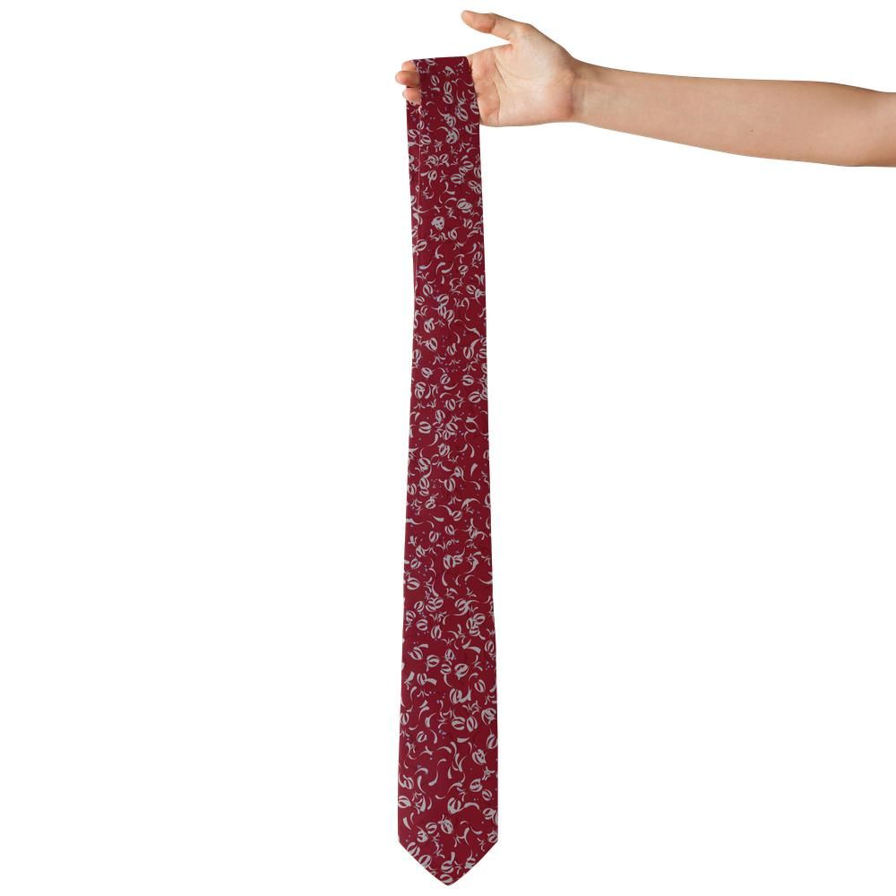 Tarnowski - Burgundy & Silver Filigree Scroll Tie – Wawel Court