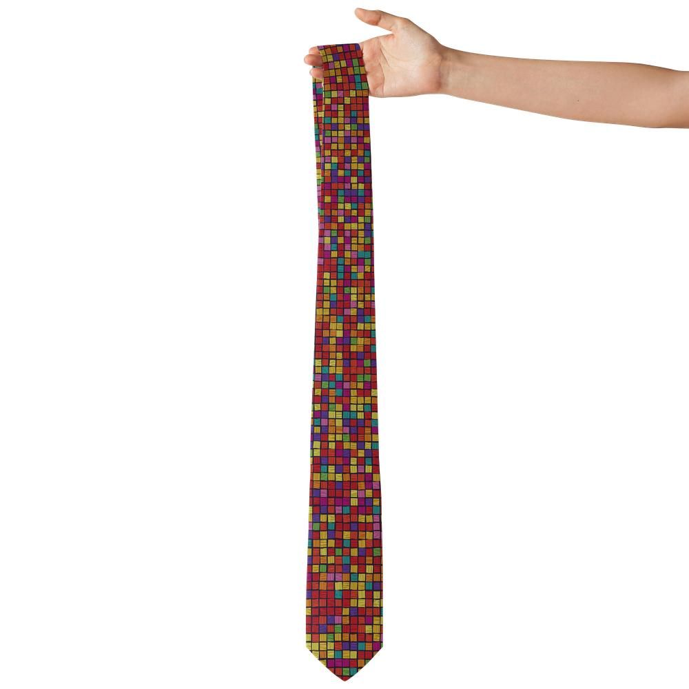 Tennant - Multicolour Mosaic Basket Weave Tie – Kaleidoscope