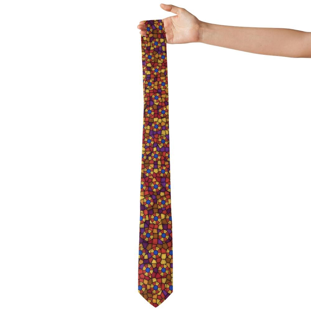 Krabbe - Ruby & Amber Stained Glass Tie – Chapel Sunset