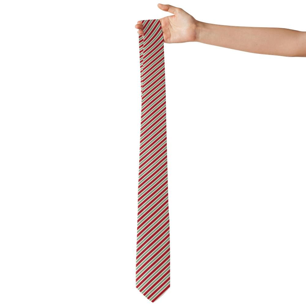Scheel - Cream & Red Peppermint Stripe Tie – Christmas Morning