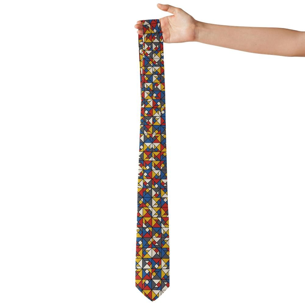 Tott - Black & Red Tangram Tie – Bold Geometry