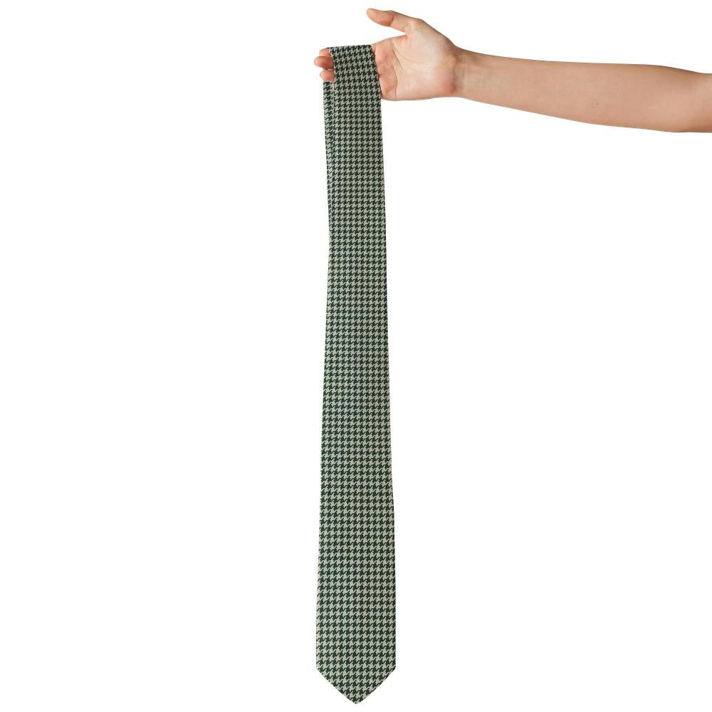 Montferrat - Forest Green & Cream Houndstooth Tie – Country Estate