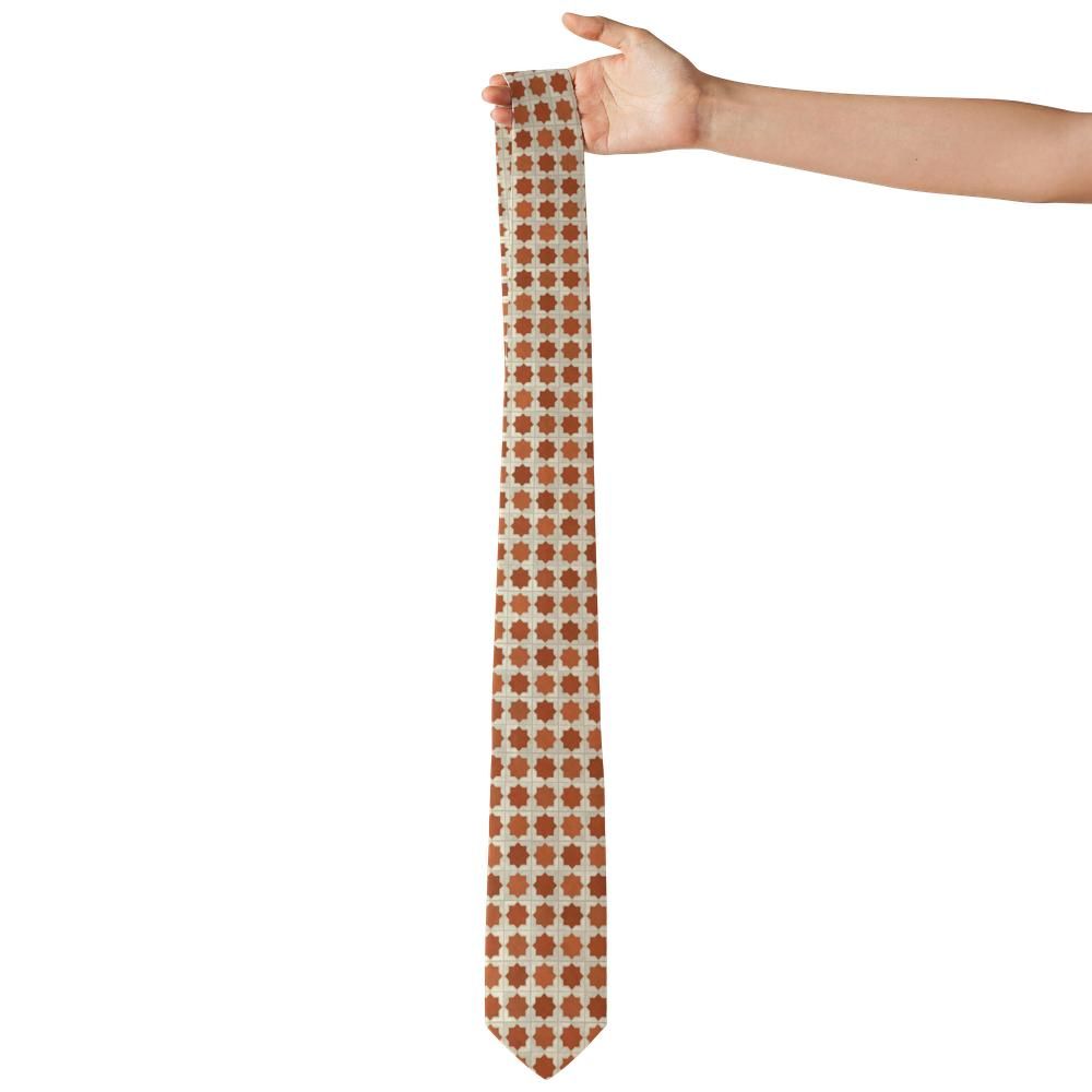 Kaalund - Terracotta & Cream Zellige Tile Tie – Riad Sunset