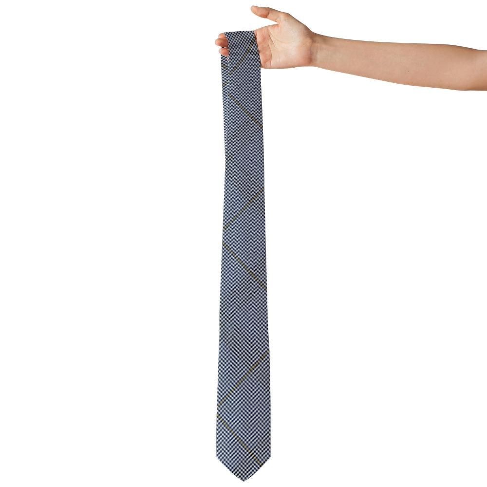 Urquhart - Navy & Gold Glen Check Tie – Loch Evening