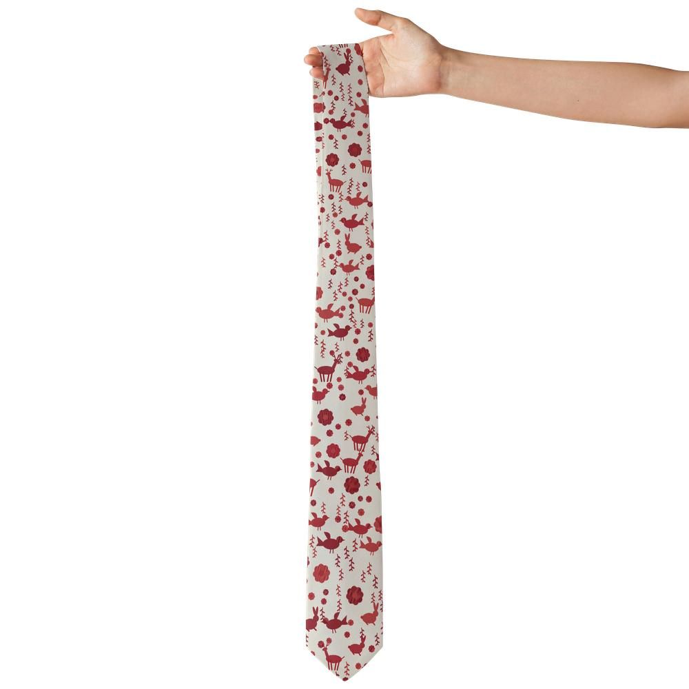 Skram - Red & Cream Otomi Embroidery Tie – Village Story