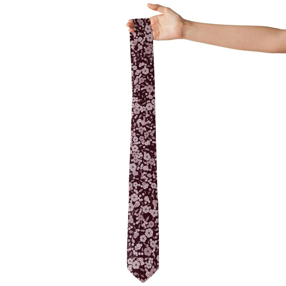 Czernin - Burgundy & Blush Garden Floral Tie – Rose Salon