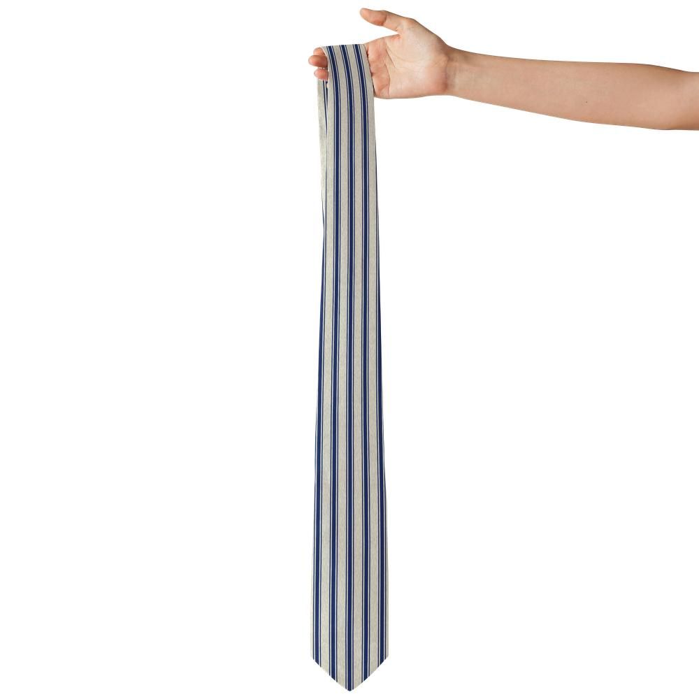 Rehbinder - Navy Ticking Stripe Tie – French Farmhouse
