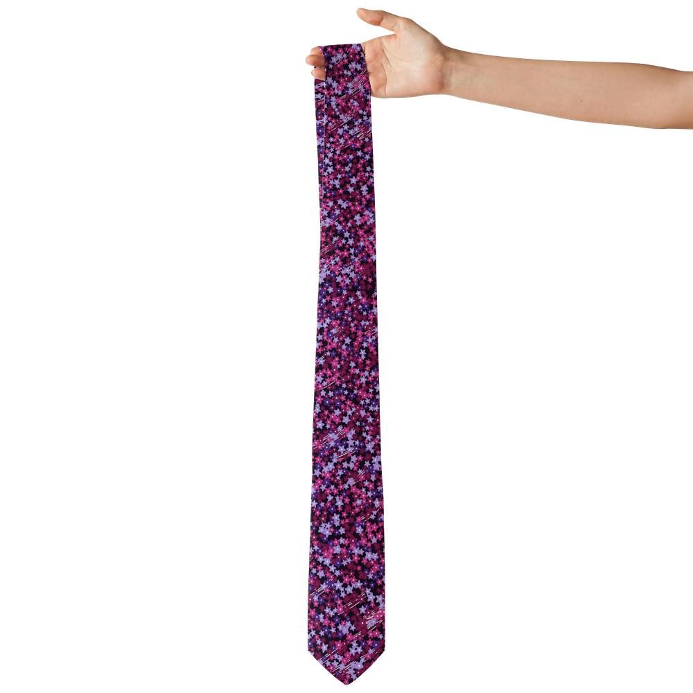 de Castelnau - Magenta & Lilac Floral Tie – Gascon Evening