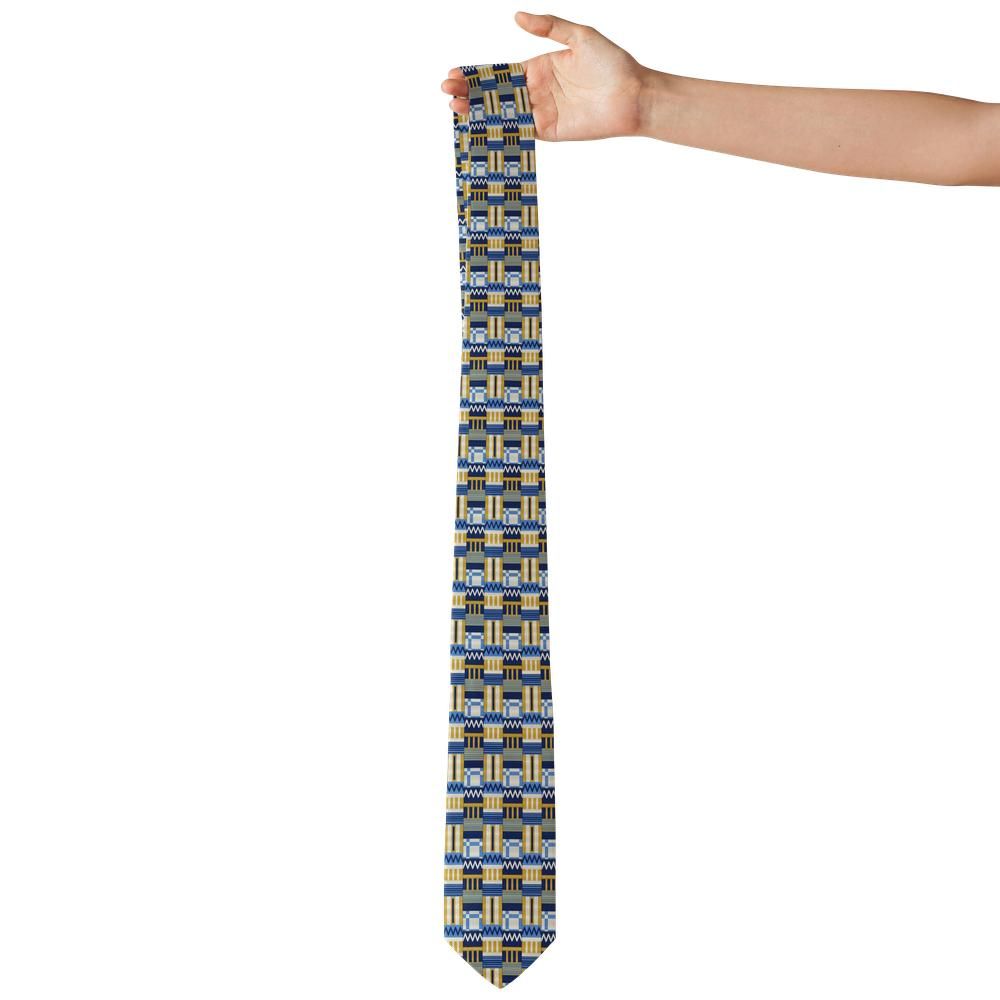 Ulfstand - Navy, Gold & Sky Kente Weave Tie – Coastal Loom