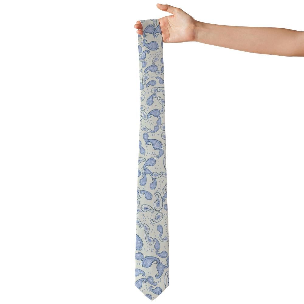 Urne - Ivory & Blue Outline Paisley Tie – Summer Linen