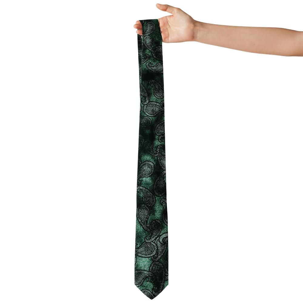 Ashcombe - Emerald Noir Paisley Tie – Forest Gala