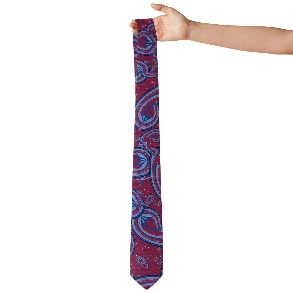 Colloredo - Raspberry & Sapphire Stippled Paisley Tie – Imperial Ball