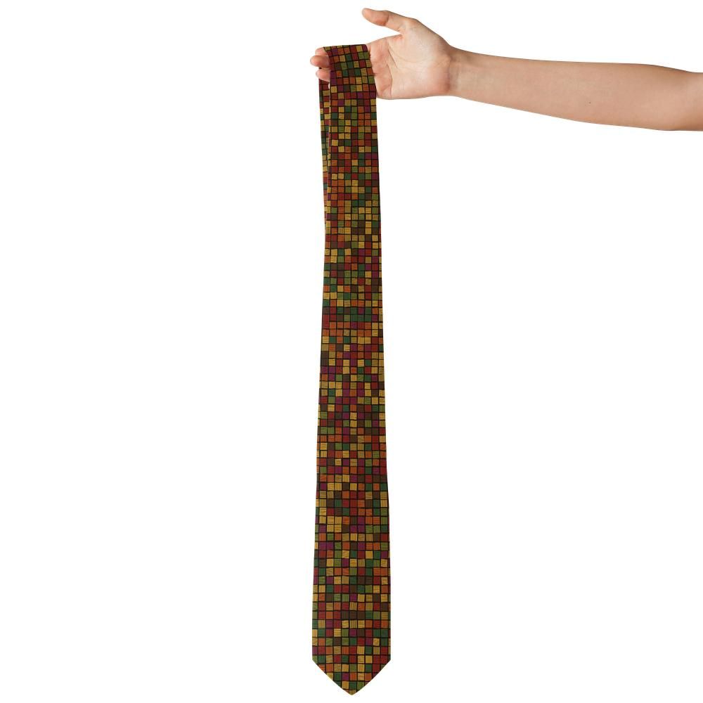 Tennant - Autumn Mosaic Basket Weave Tie – Harvest Loom