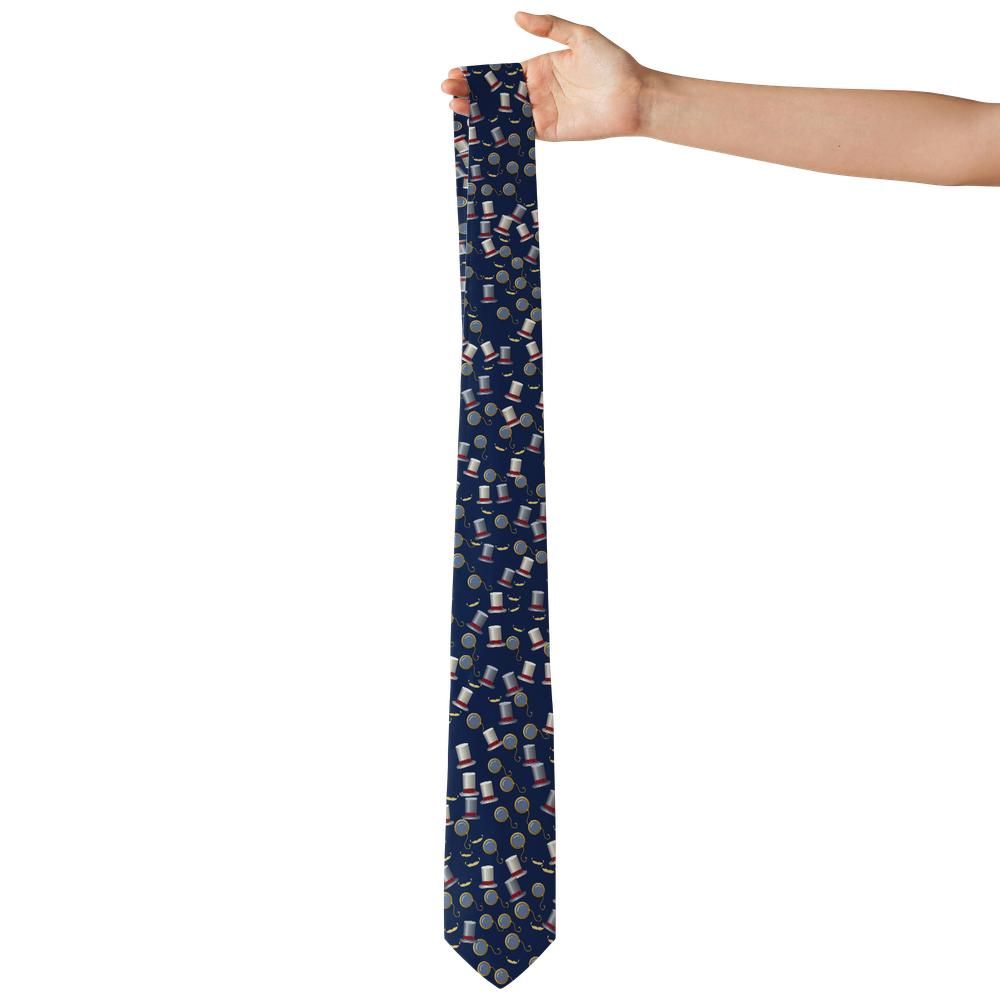 Zbaraski - Navy Monocle & Top Hat Tie – Dapper Gentleman