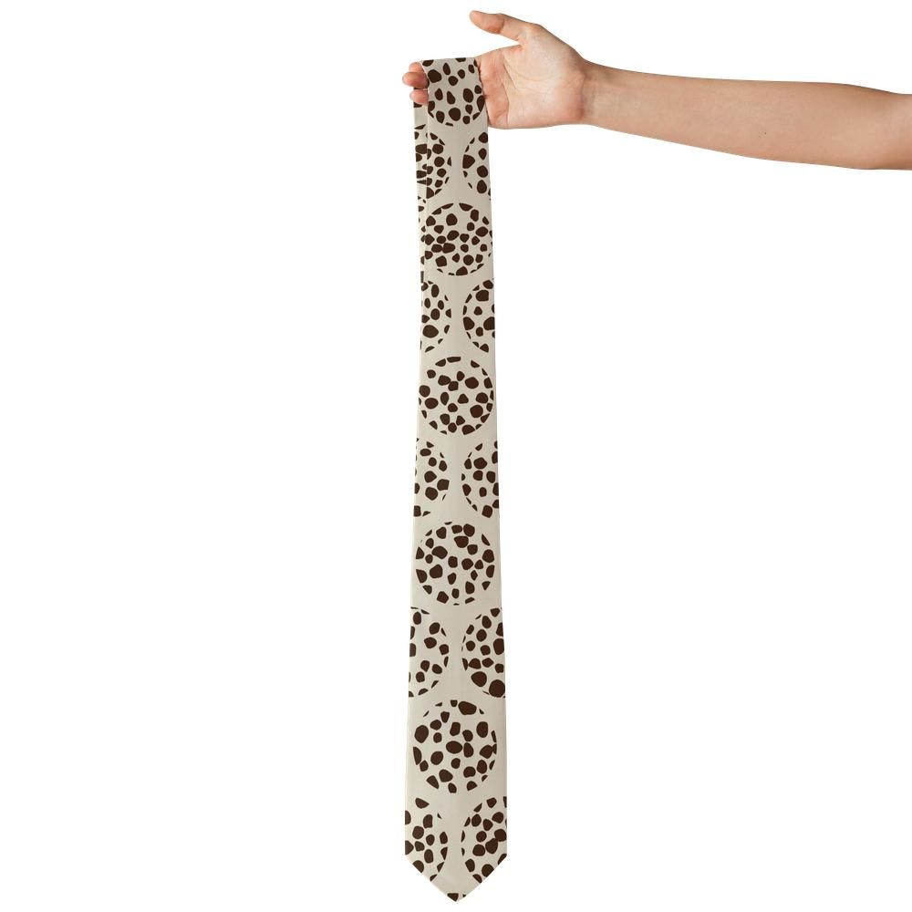 Batthyany - Cream & Chocolate Leopard Polka Tie – Savanna Salon