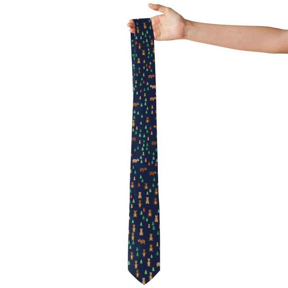Juel - Navy & Honey Forest Bear Tie – Starlit Campfire
