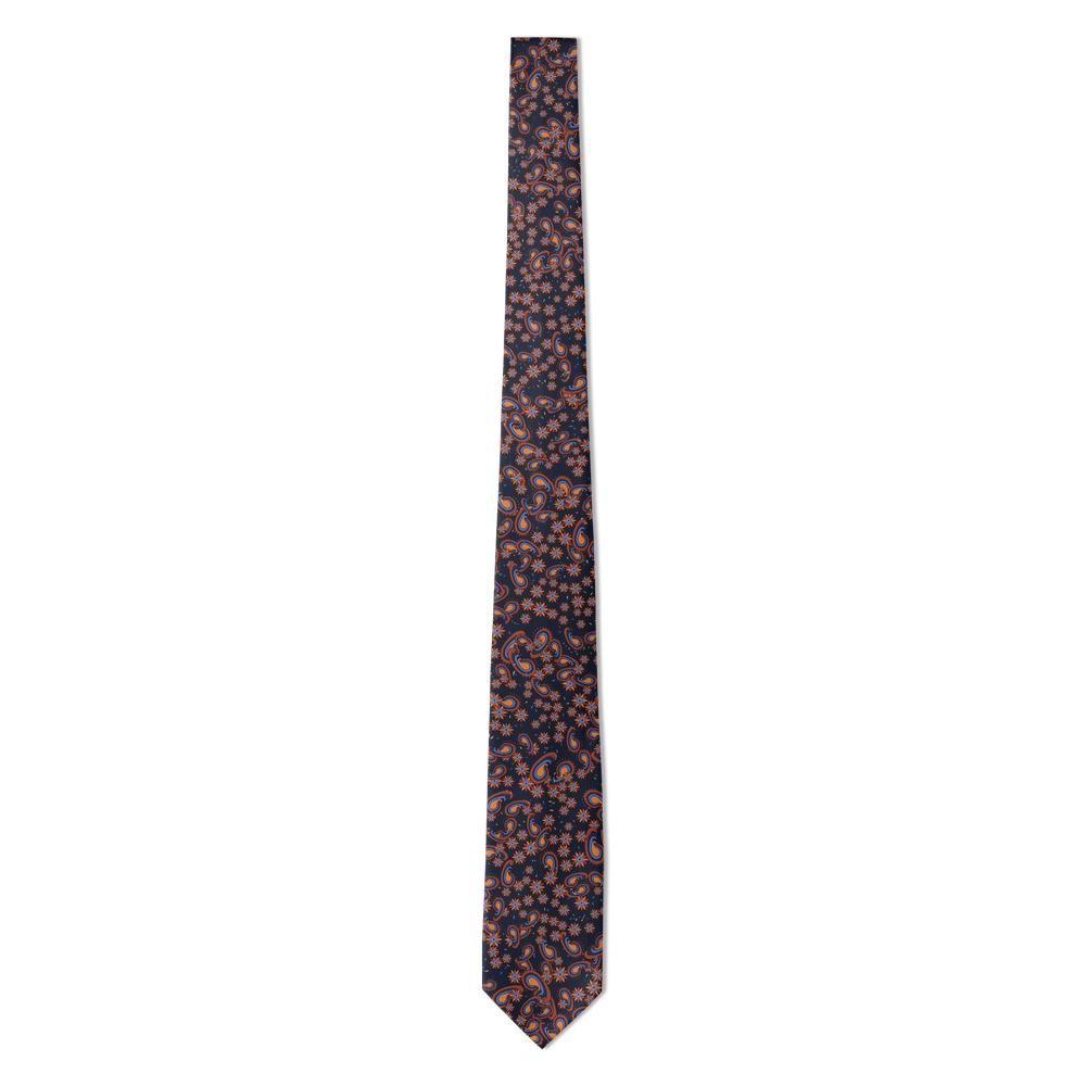 Altemps - Midnight & Rust Floral Paisley Tie – Venetian Night