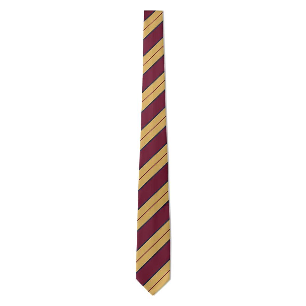 Villeroy - Burgundy & Gold Regimental Stripe Tie – Heritage Stripes with Ceremonial Glow