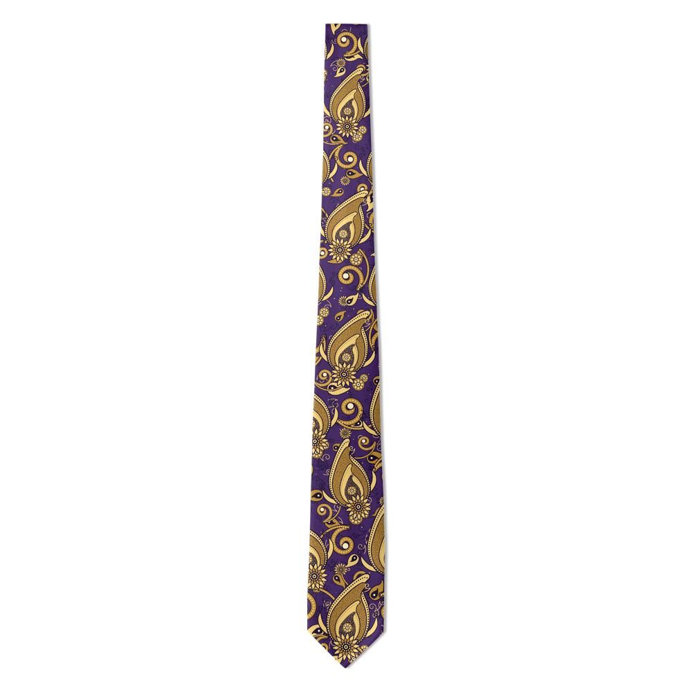 Falier - Purple & Gold Sunflower Paisley Tie – Doge's Palace