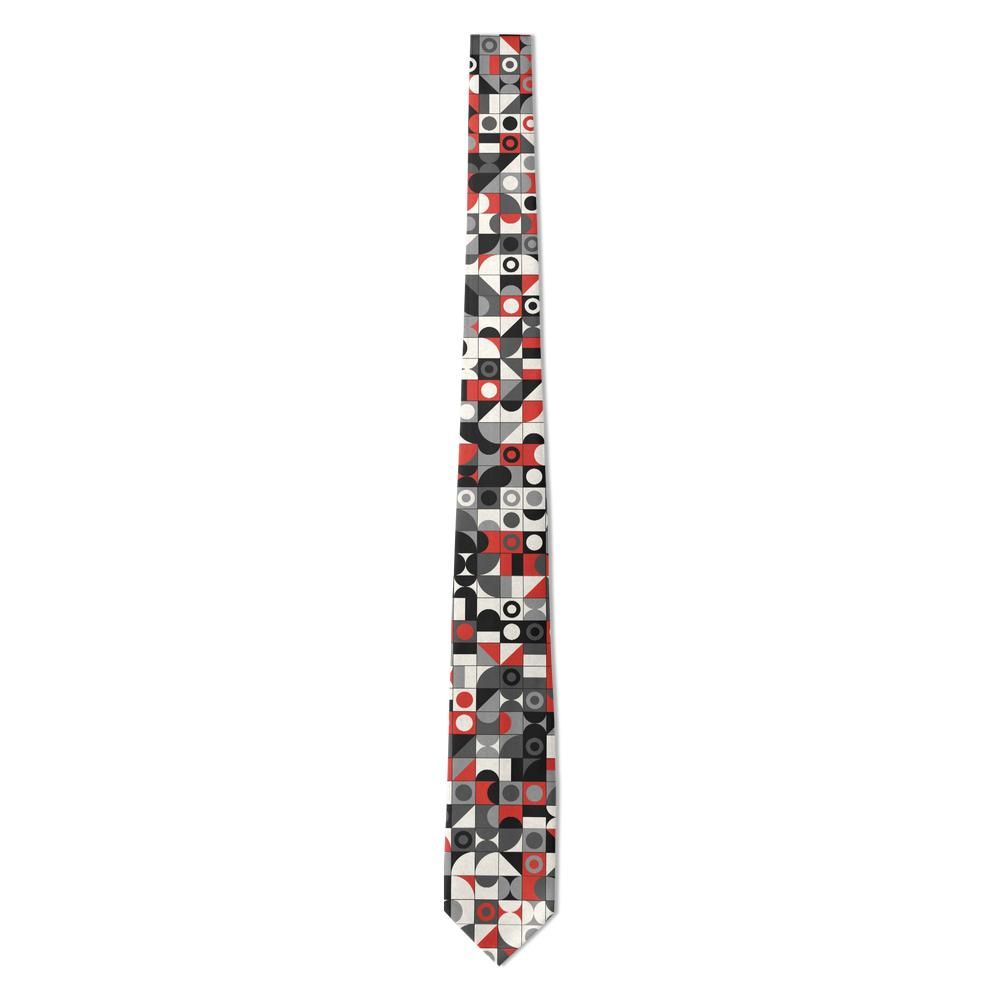 Dyre - Black & Red Bauhaus Tie – Graphic Gallery Night