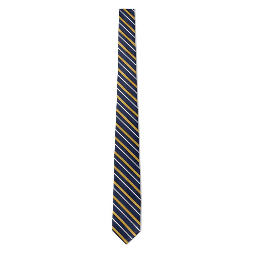 Polastron - Navy & Gold Bar Stripe Tie – Yacht Club
