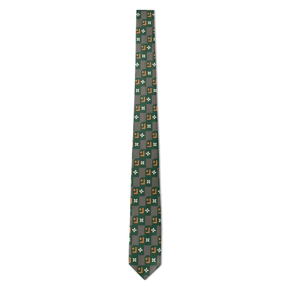 Kolowrat - Forest & Orange Stepped Geometric Tie – Bohemian Grove