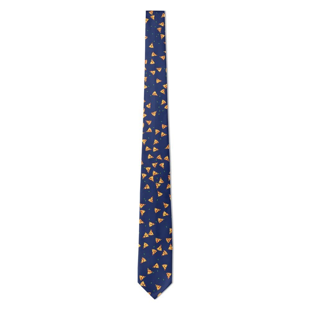 Mowatt - Navy Pizza Slice Tie – Pizza Night