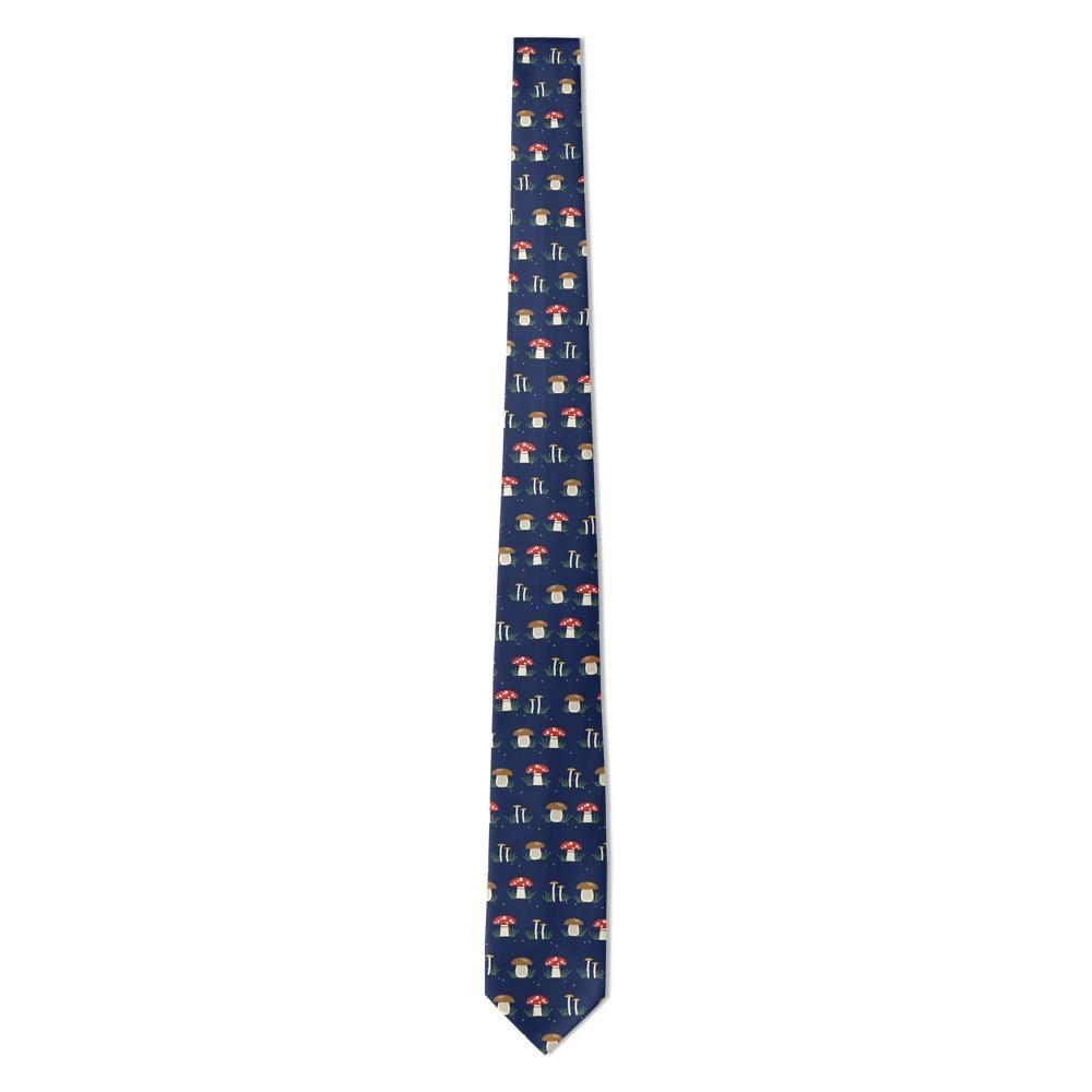 Hvitfeldt - Navy & Red Mushroom Tie – Woodland Night Walk