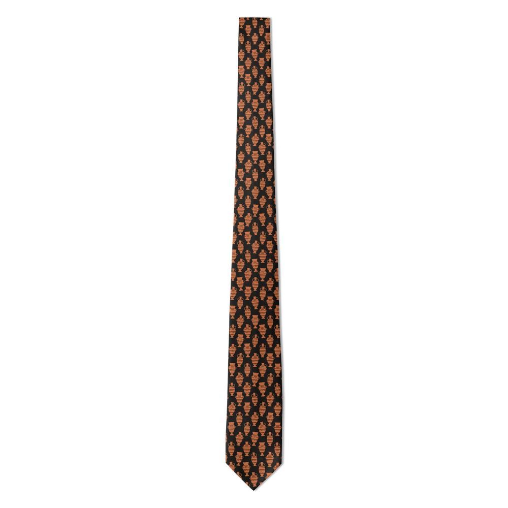 Skeel - Black & Terracotta Amphora Tie – Classical Pottery Charm