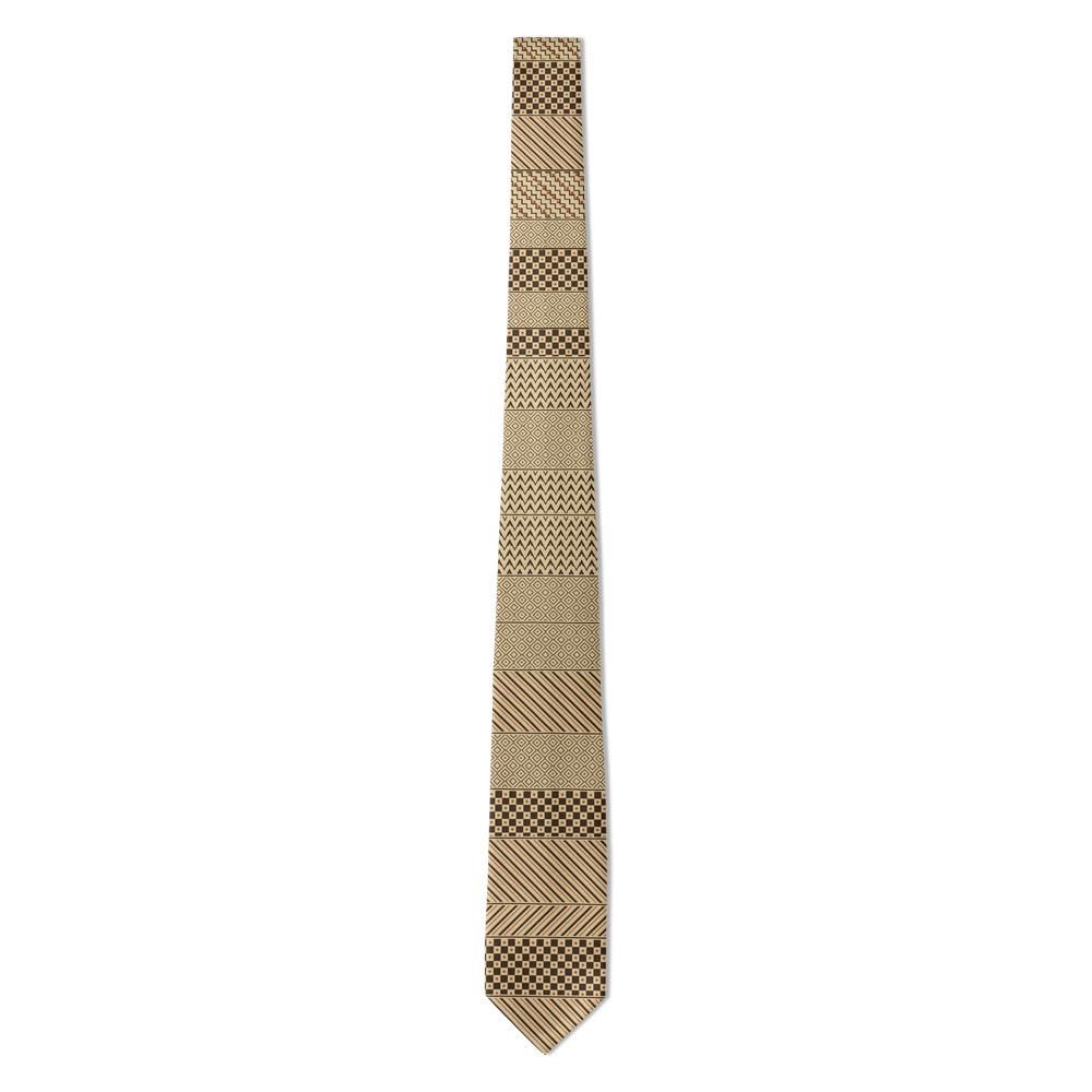 Seefeld - Natural & Brown Kuba Cloth Tie – Congo Raffia